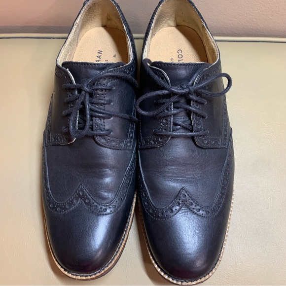 Cole Haan Men’s Grand 05 Black Wingtip Lace Up Oxfords, 8.5M, EUC - Picture 3 of 8